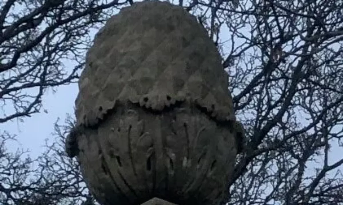 A PINEAPPLE, A WOLF, AND OUR FIRST LWC PILLAR OF +Finial of Acorn Gates